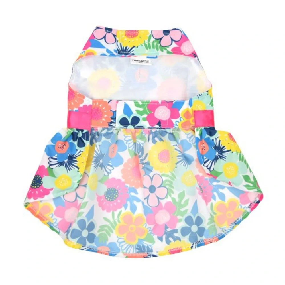 Vibrant Life Bright Floral Dog Dress, Size Small